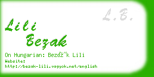 lili bezak business card